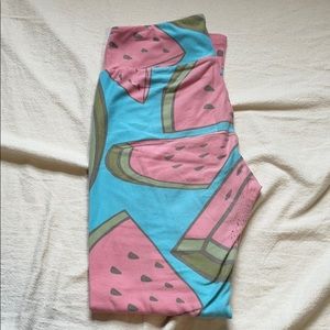 Lularoe OS legging with watermelons